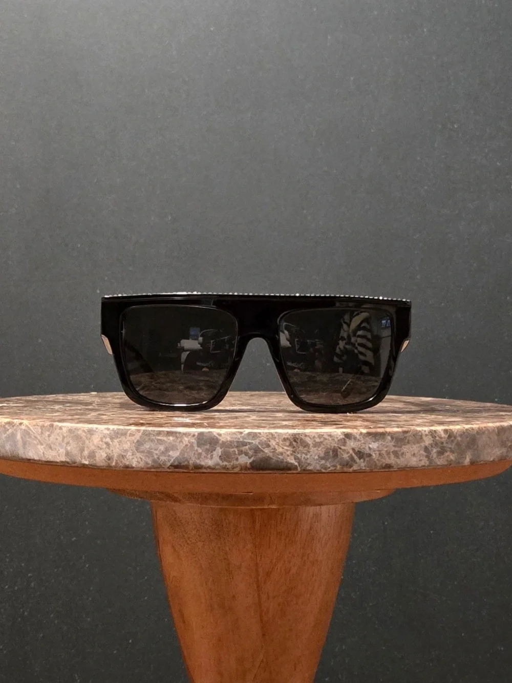 magda butrym x linda farrow | crystal flat top sunglasses | luxury